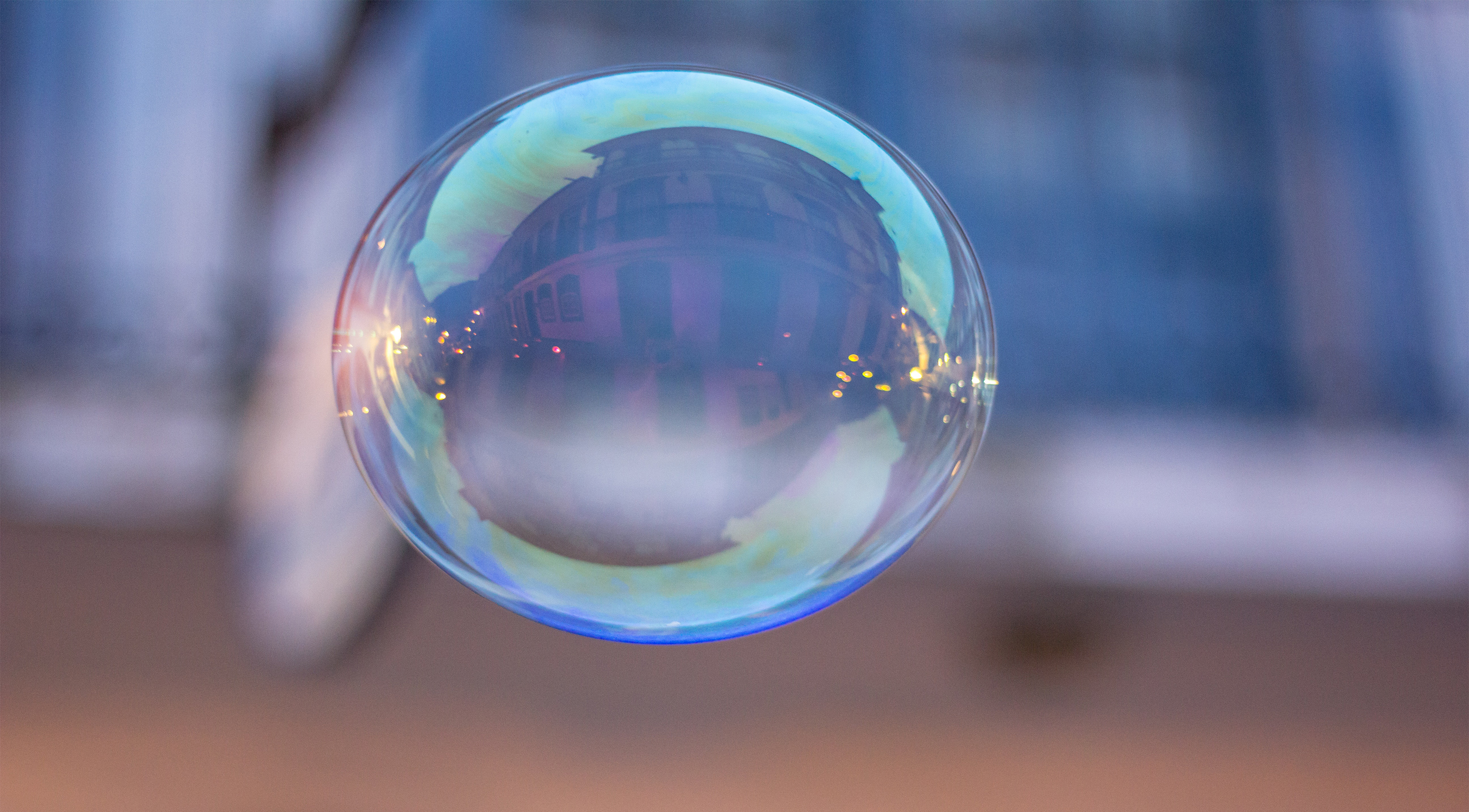 blue floating bubble